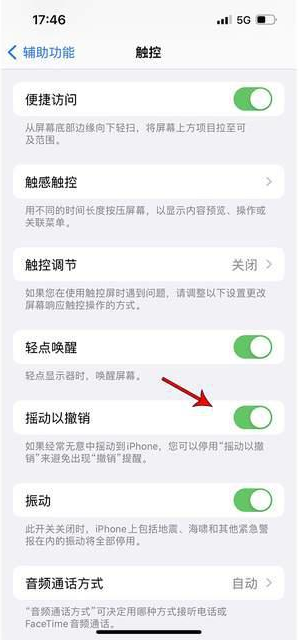 长洲苹果手机维修分享iPhone手机如何设置摇一摇删除文字 